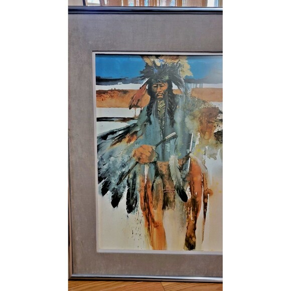 Morten Solberg original art One With Earth & Sky Native American signed numbered - Picture 7 of 16